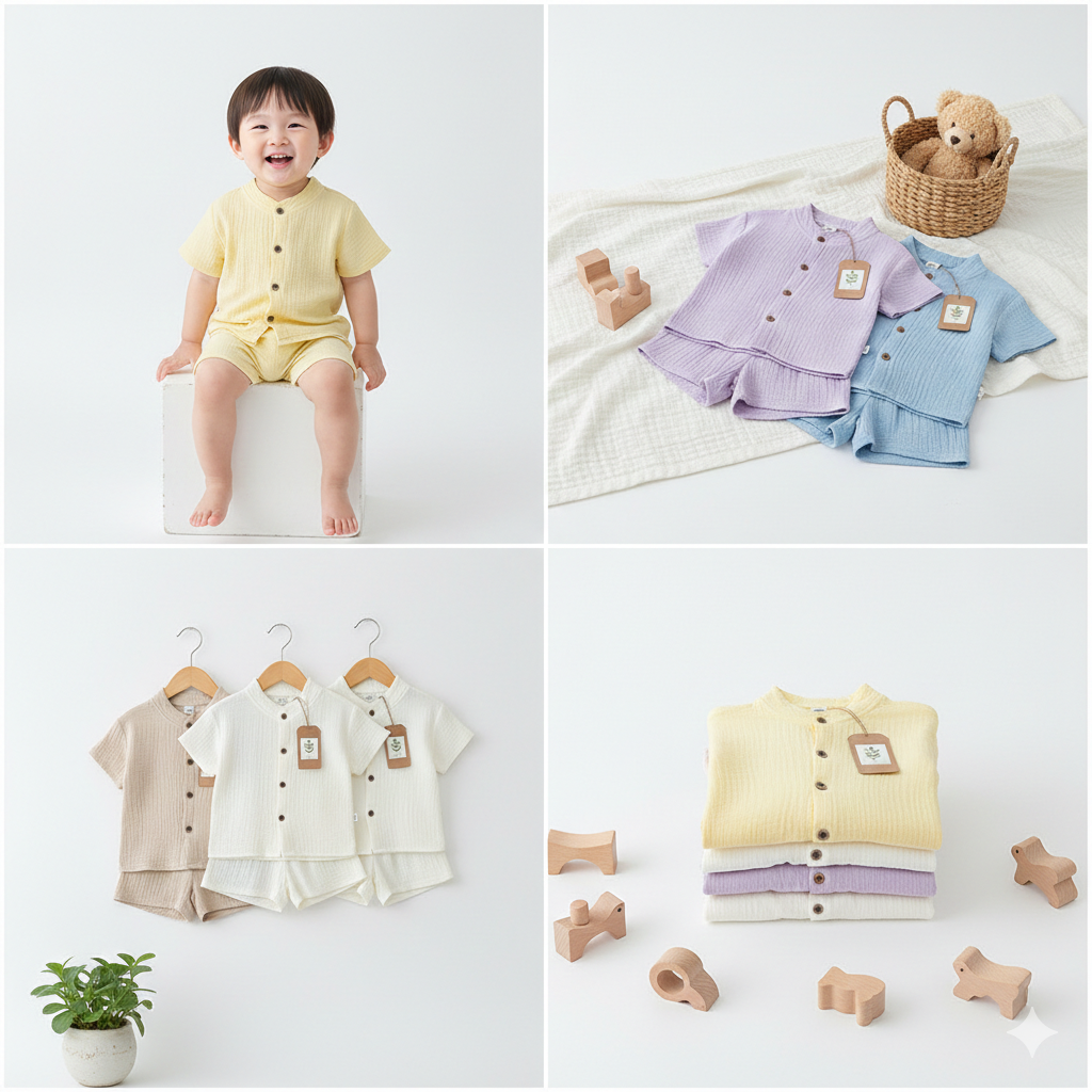 China Soft Breathable Cotton Baby Boy & Girl Comfort Set