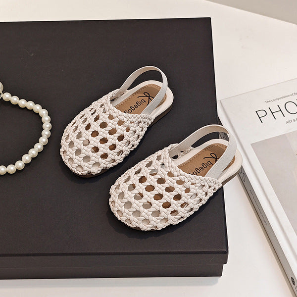 Korean Style Woven Soft-Soled Princess Summer Sandals