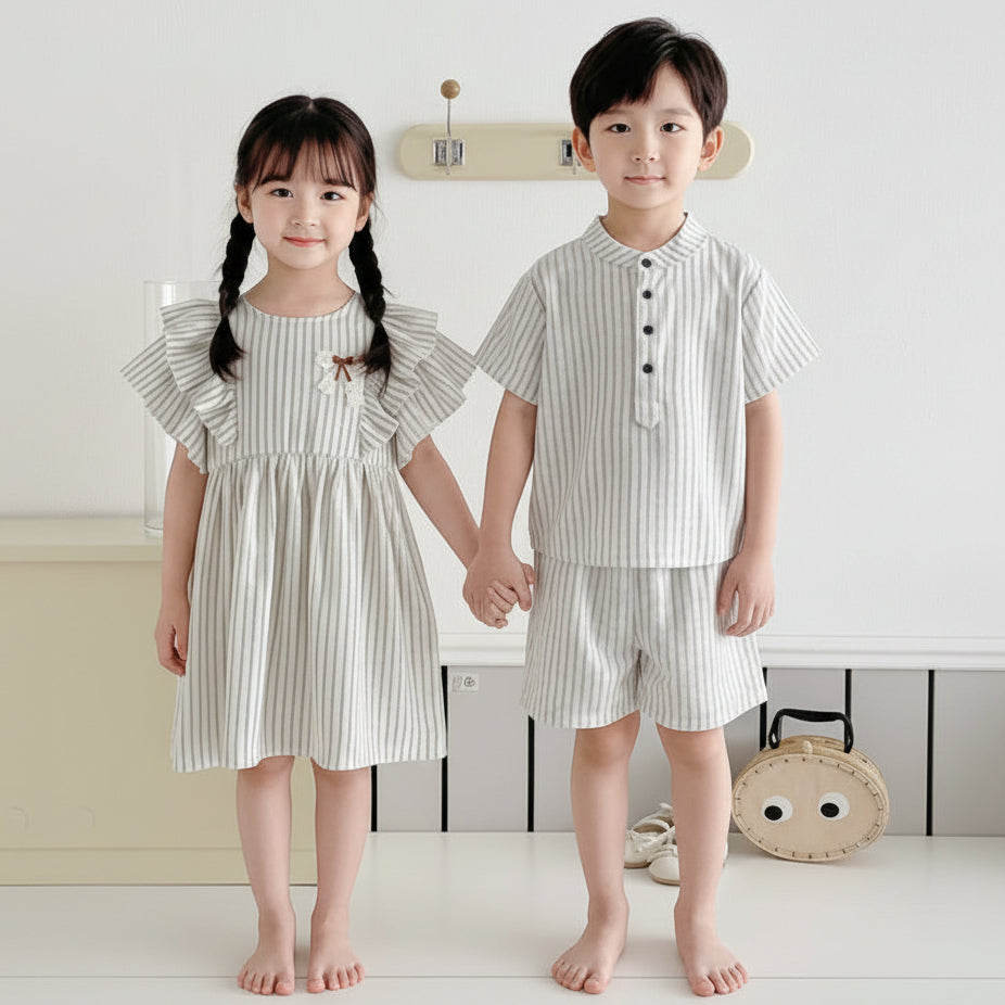Korean Style Casual Shirt & Premium Sandals Combo