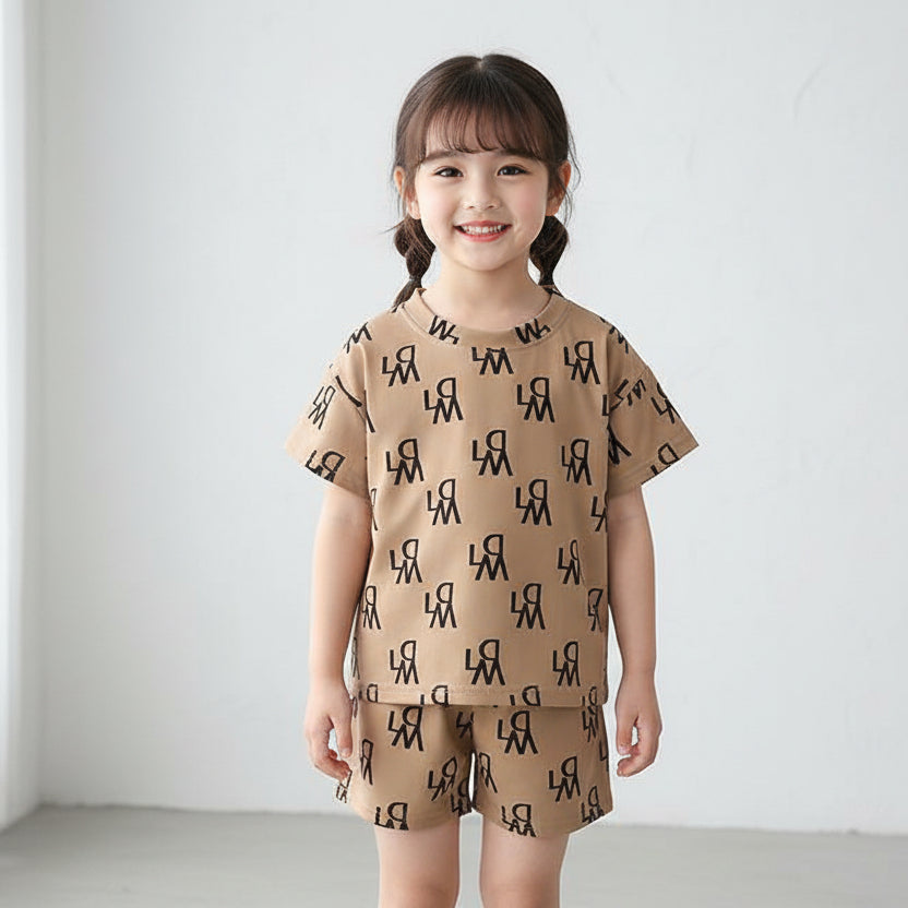 Kids' Trendy Printed Two-Piece Set (Boy & Girl)