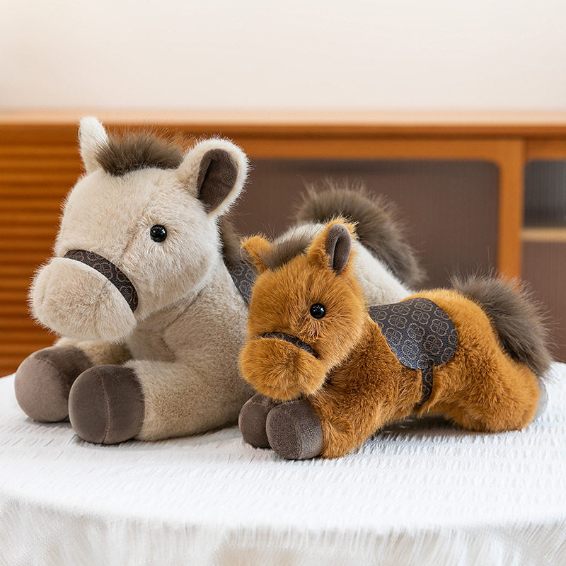 Premium Lying Pony Plush Toy | Year of the Horse Mascot & New Year Gift