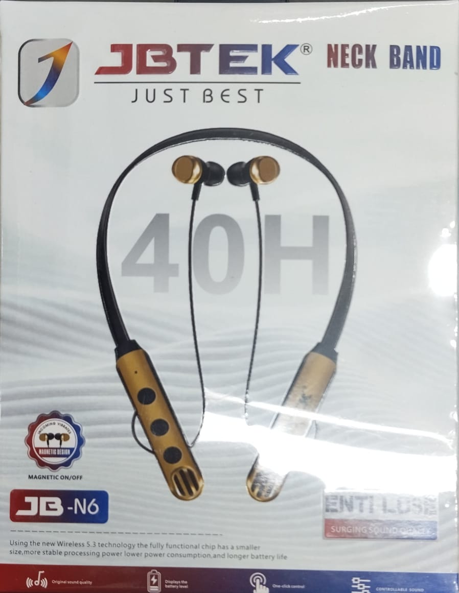 JBTEK  Neckband GOLD JB-N6 | 40Hrs Play Time