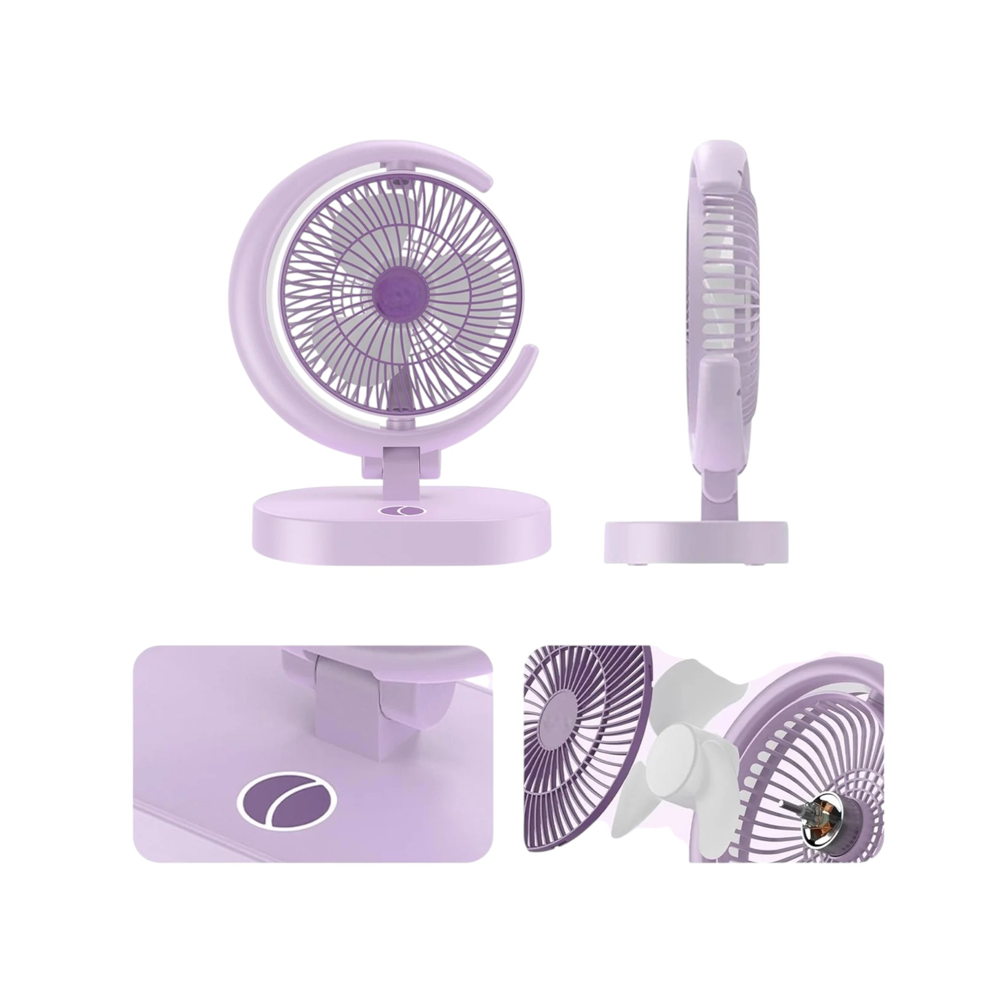 Indiana IRF-869C Foldable Desk Fan with LED Light
