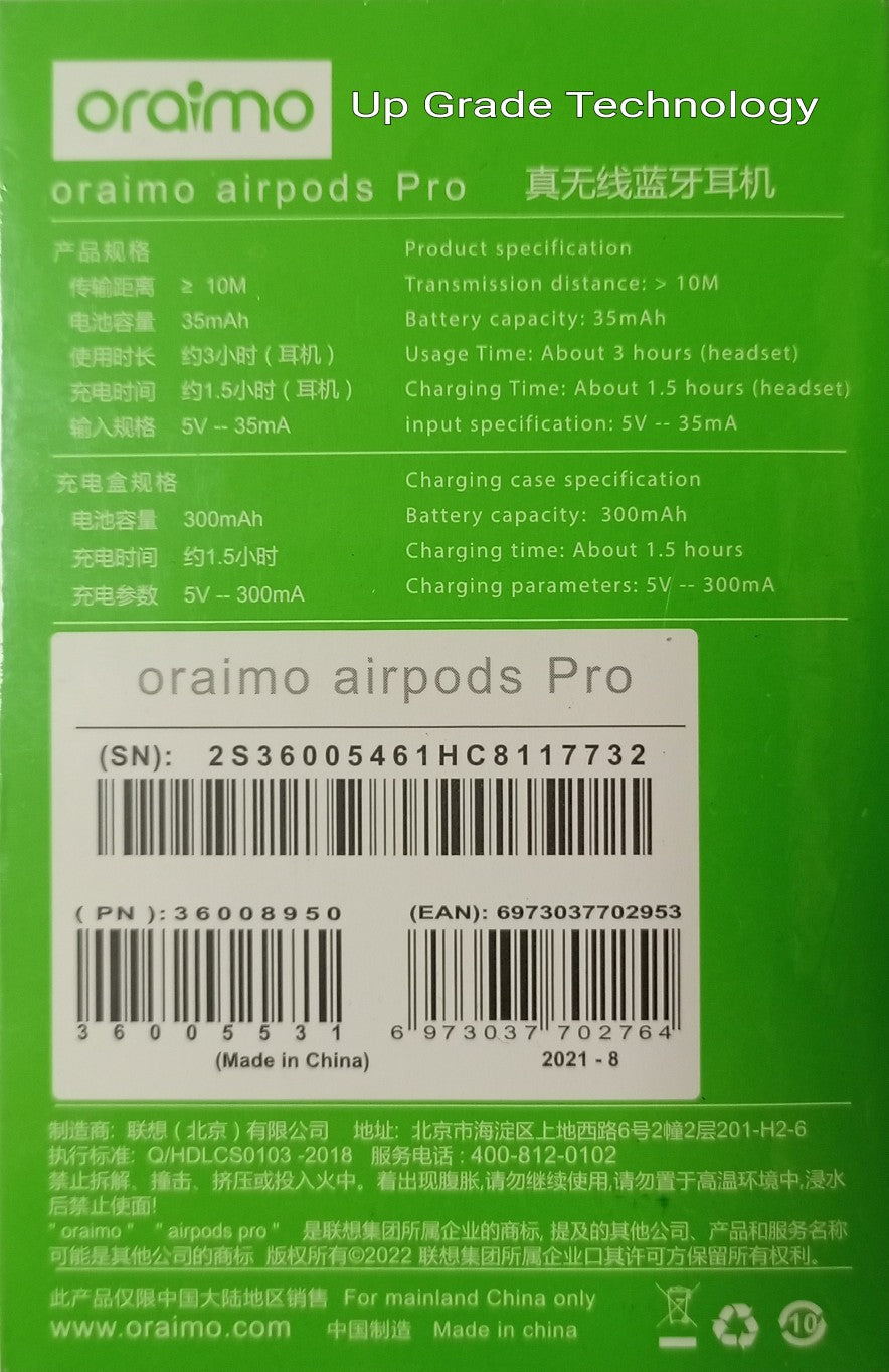 Oraimo Airpods Pro Earbuds