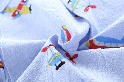 Adorable Cartoon Airplane Soft Cotton Summer Set