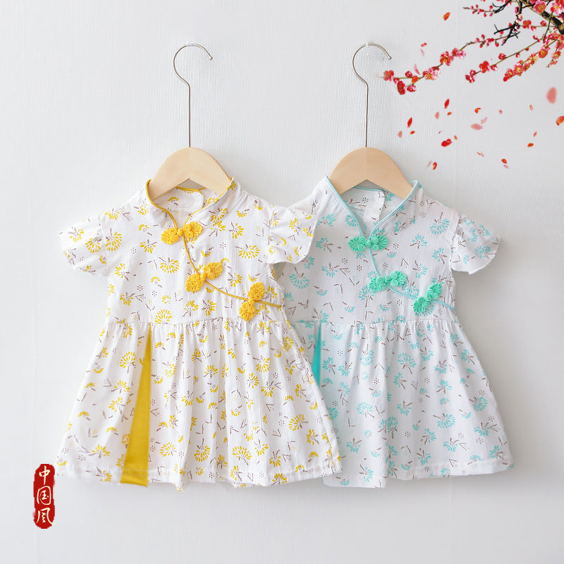 Premium Chinese Style Western Princess Summer Dress