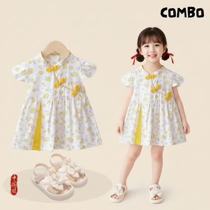 Premium Chinese Style Western Princess Summer Dress