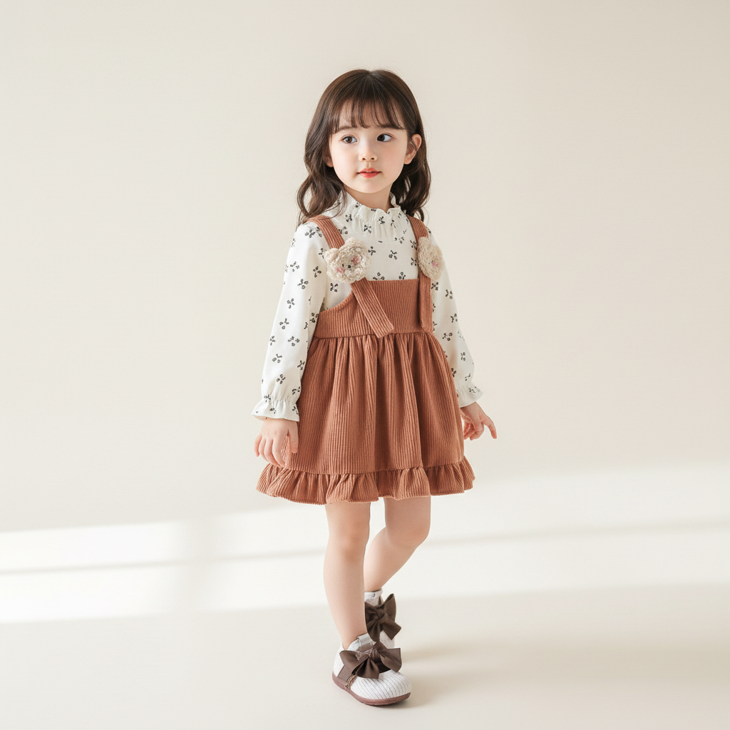 Luxurious Korean Skirt Set & Soft Leather Royal Princess Shoes Combo