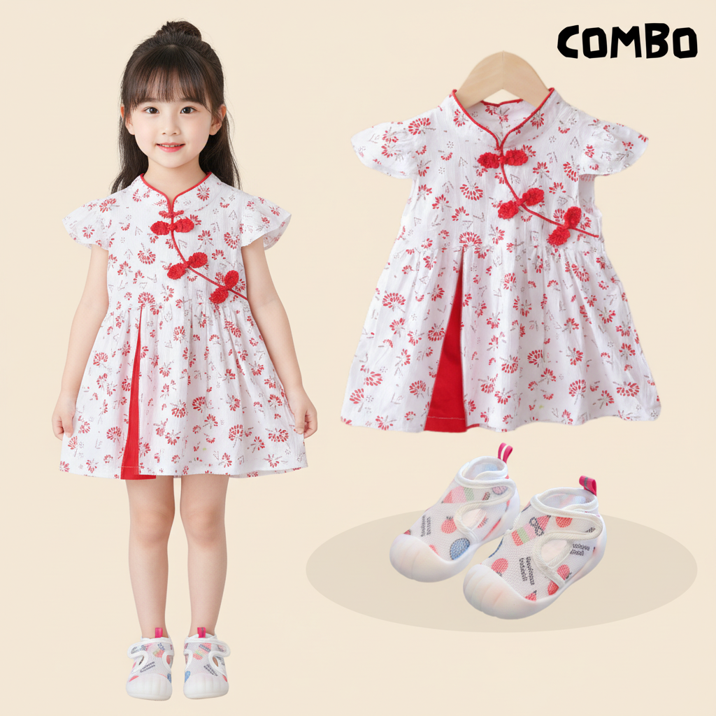 Premium Chinese Style Western Princess Summer Dress