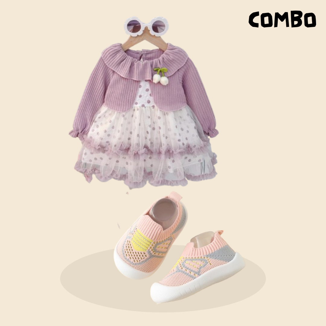 Smart Little Gentleman Outfit & Qibabei Comfort Shoes Combo
