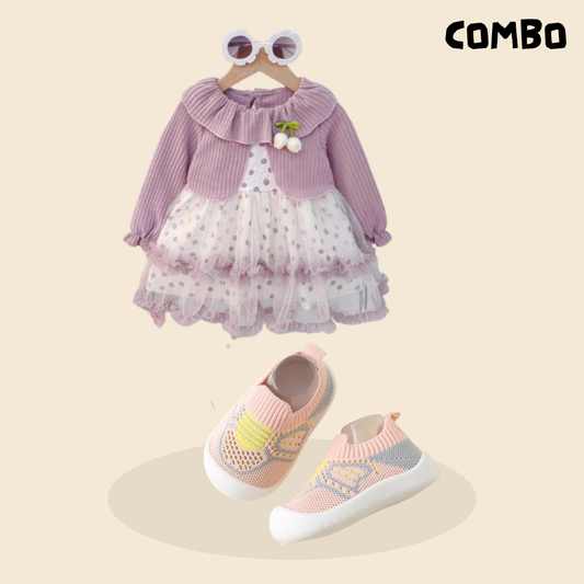 Smart Little Gentleman Outfit & Qibabei Comfort Shoes Combo