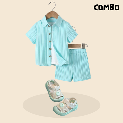Modern Classic Baby Suit & Soft-Grip Outdoor Sandals Combo