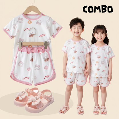 Premium Chinese Imported Kids Summer Outfit Set