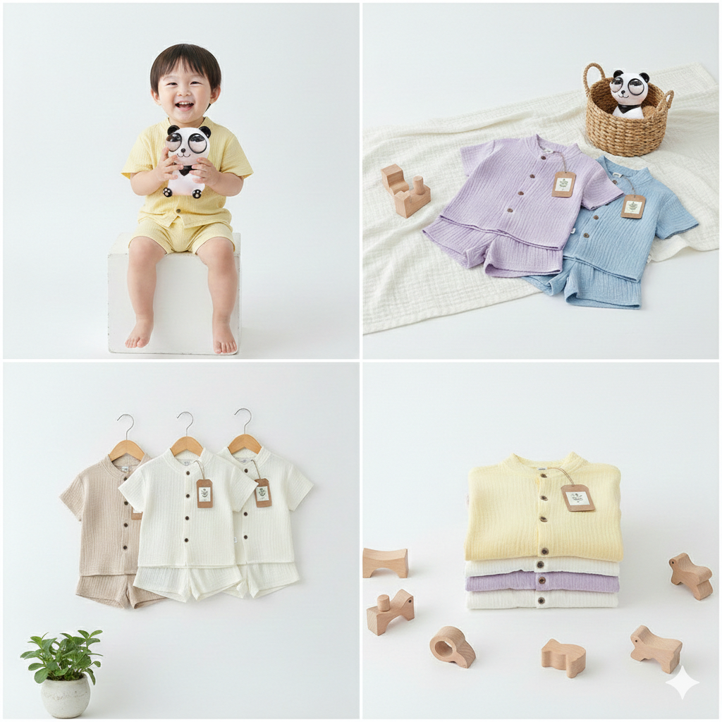 China Soft Breathable Cotton Baby Boy & Girl  Comfort Set