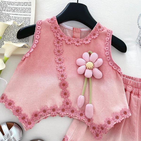 Girl Lace Romper Princess Dress
