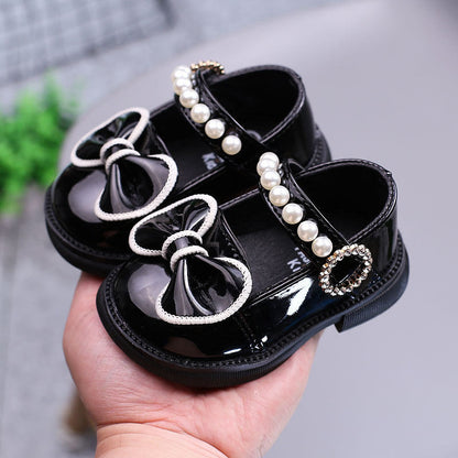 Premium Leather Princess Soft Sole Baby Walking Shoes