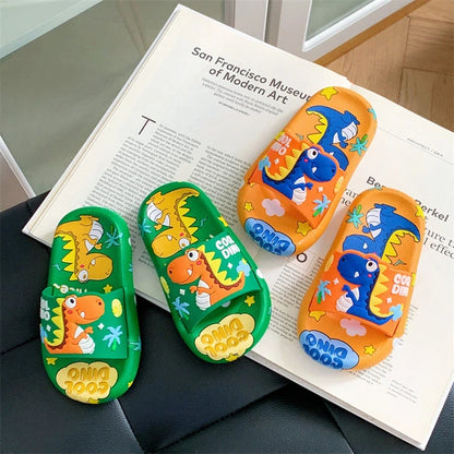 Children's Cartoon Dinosaur Soft Sole Summer Slippers