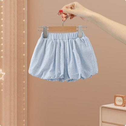 Baby Girl Puff Sleeve Top & Lantern Shorts Set