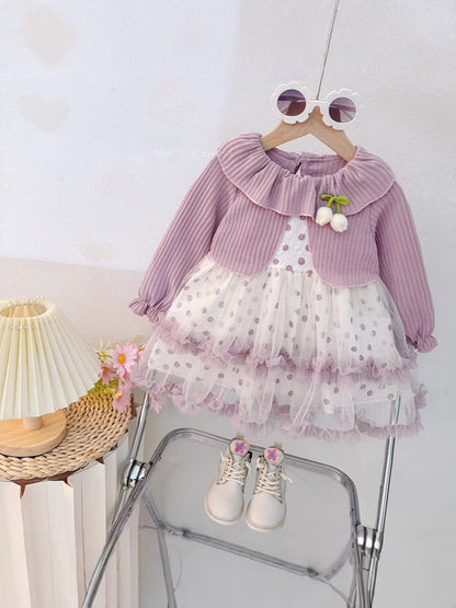 Modern Texture Baby Suit & Royal Non-Slip Shoes Combo