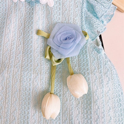 Premium Chinese Imported Flower Princess Vest Dress