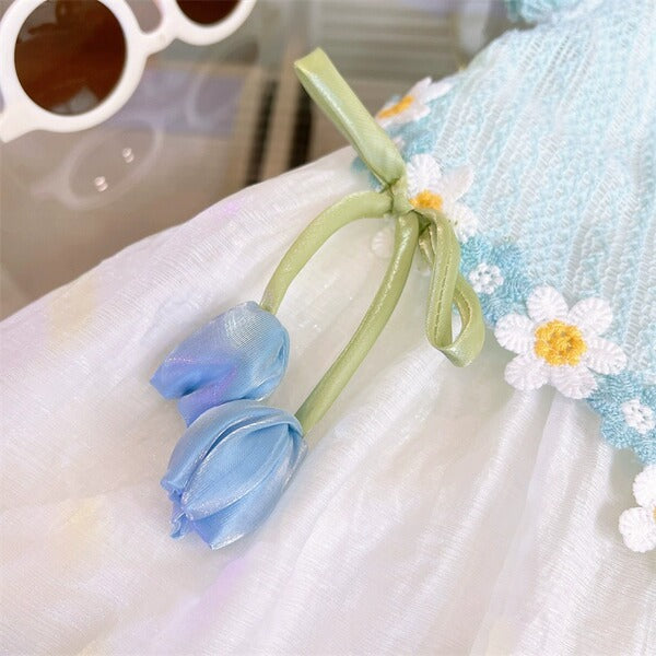 Premium Chinese Imported Flower Princess Vest Dress