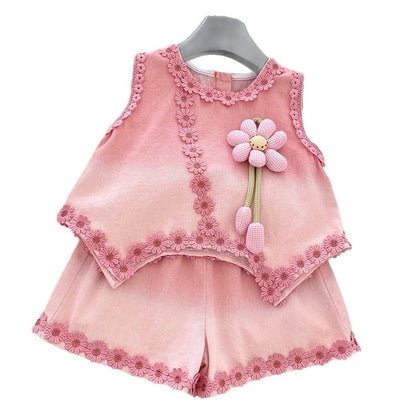 Girl Lace Romper Princess Dress