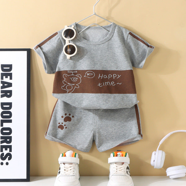 Summer Cotton T-Shirt and Shorts Set