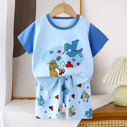 Luxe Pure Cotton Summer Bloom T-Shirt Set