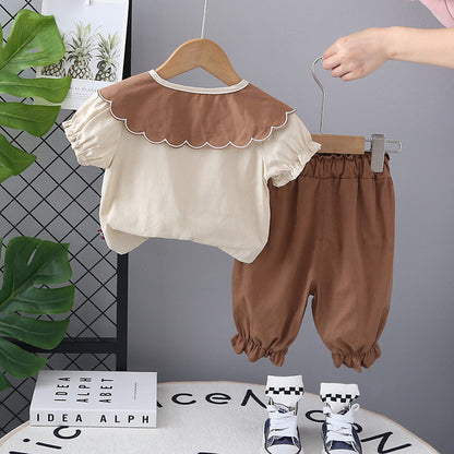 Baby Casual Lace Two-Piece Summer Suit