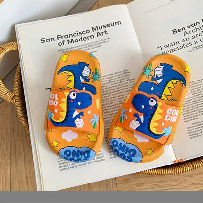 Children's Cartoon Dinosaur Soft Sole Summer Slippers