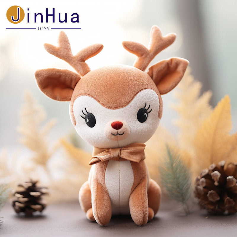 Realistic Sika Deer Plush Toy | Cute Custom Fawn Doll for Kids