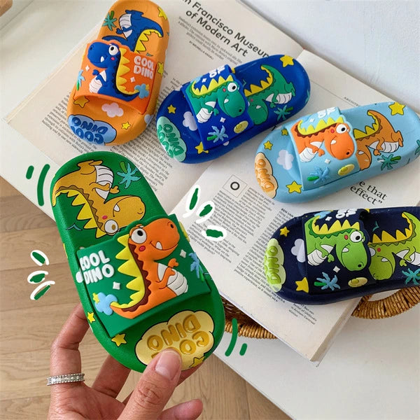 Children's Cartoon Dinosaur Soft Sole Summer Slippers