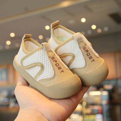 Kids' Breathable Mesh Toddler Shoes – Korean Style Kindergarten Soft Indoor & Outdoor Sneakers