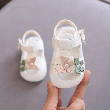 Elite Princess Pearl-Accent Soft Bottom Non-Slip Shoes