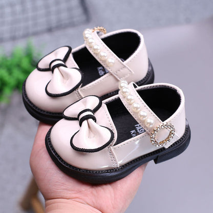 Premium Leather Princess Soft Sole Baby Walking Shoes