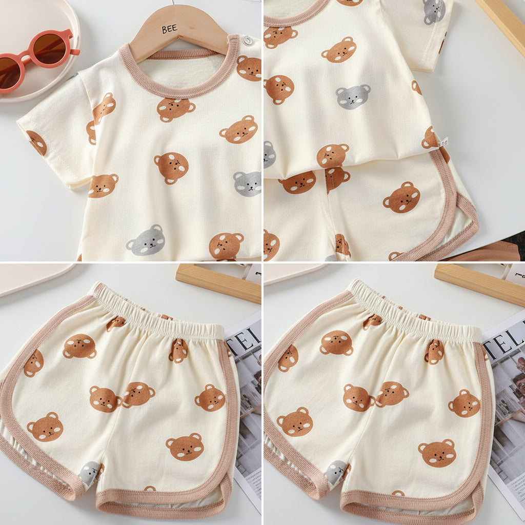 Kids' Soft Cotton Two-Piece Set (Boy & Girl)