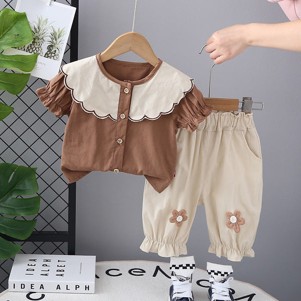 Baby Casual Lace Two-Piece Summer Suit