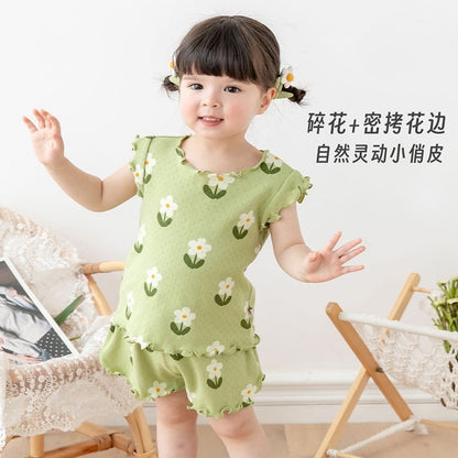 Premium Lightweight Printed Breathable Home Clothes Set