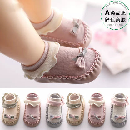 Korean Style Baby Princess Skirt & Soft Sole Toddler Shoes Combo