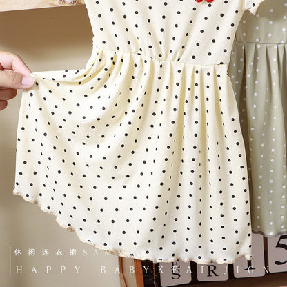 Premium Ice Silk Korean Style Summer Princess Dress
