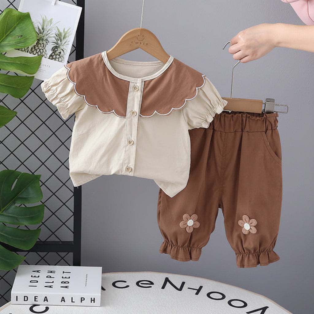 Baby Casual Lace Two-Piece Summer Suit