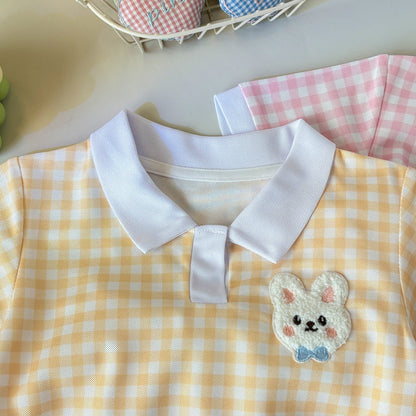 Premium Chinese Imported Kids Plaid Polo Set