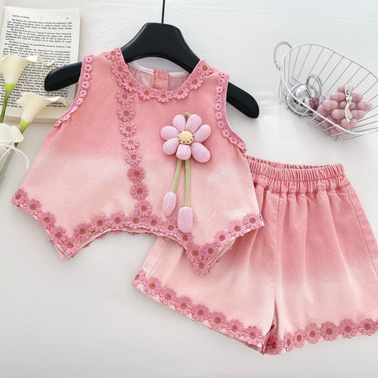 Girl Lace Romper Princess Dress