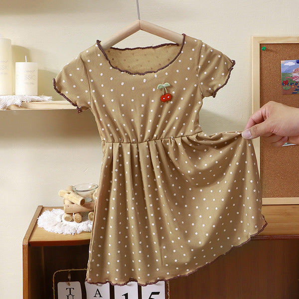 Premium Ice Silk Korean Style Summer Princess Dress