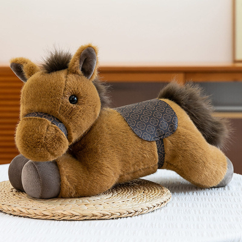 Premium Lying Pony Plush Toy | Year of the Horse Mascot & New Year Gift