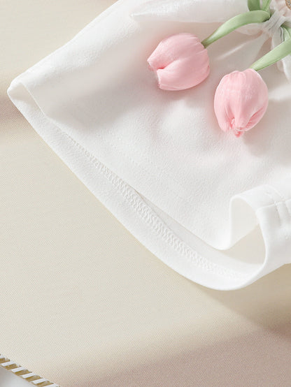 Sweet Sleeveless Flower Button Top and Shorts Set