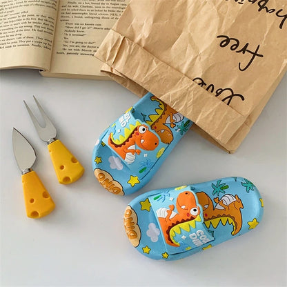 Children's Cartoon Dinosaur Soft Sole Summer Slippers