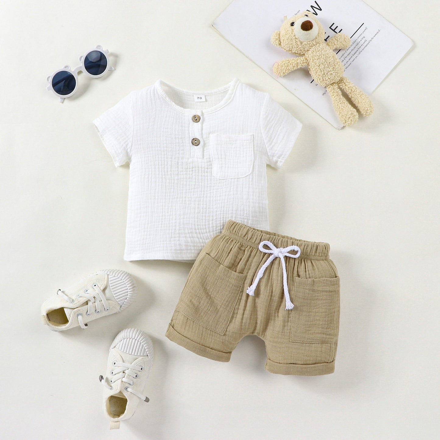 Little Boy's Stylish Summer Shirt & Shorts Set - New Edition