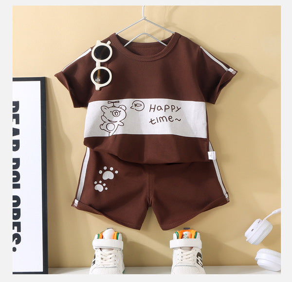 Summer Cotton T-Shirt and Shorts Set