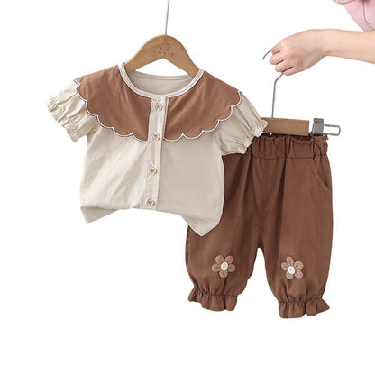 Baby Casual Lace Two-Piece Summer Suit